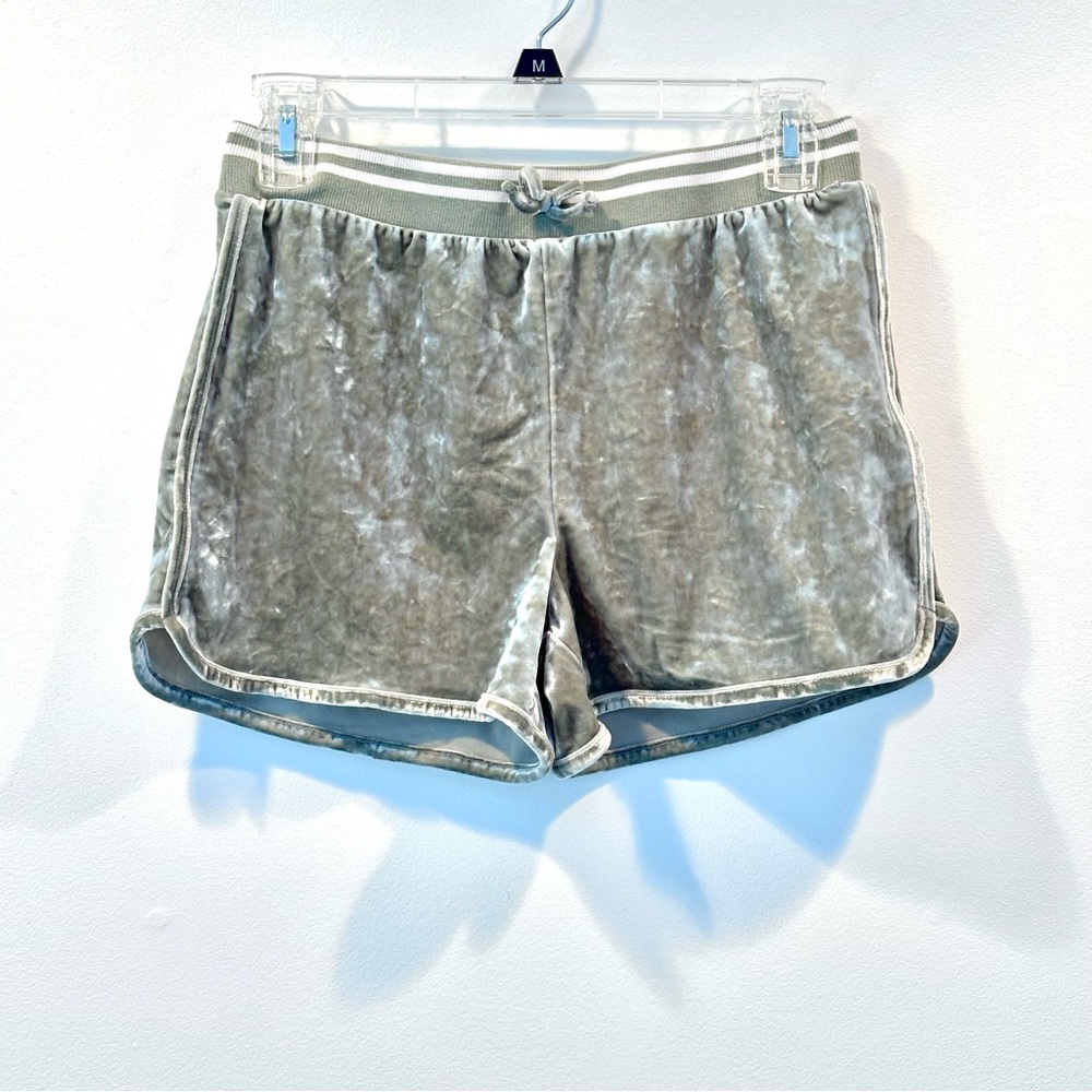 The Children's Place Sage Green Crinkle Velvet Shorts, Size XXL